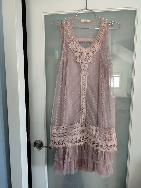 Ryu Dresses & Skirts - Ryu Whimsical Lace Swiss Dot Tulle Tiered Dress Set Size M